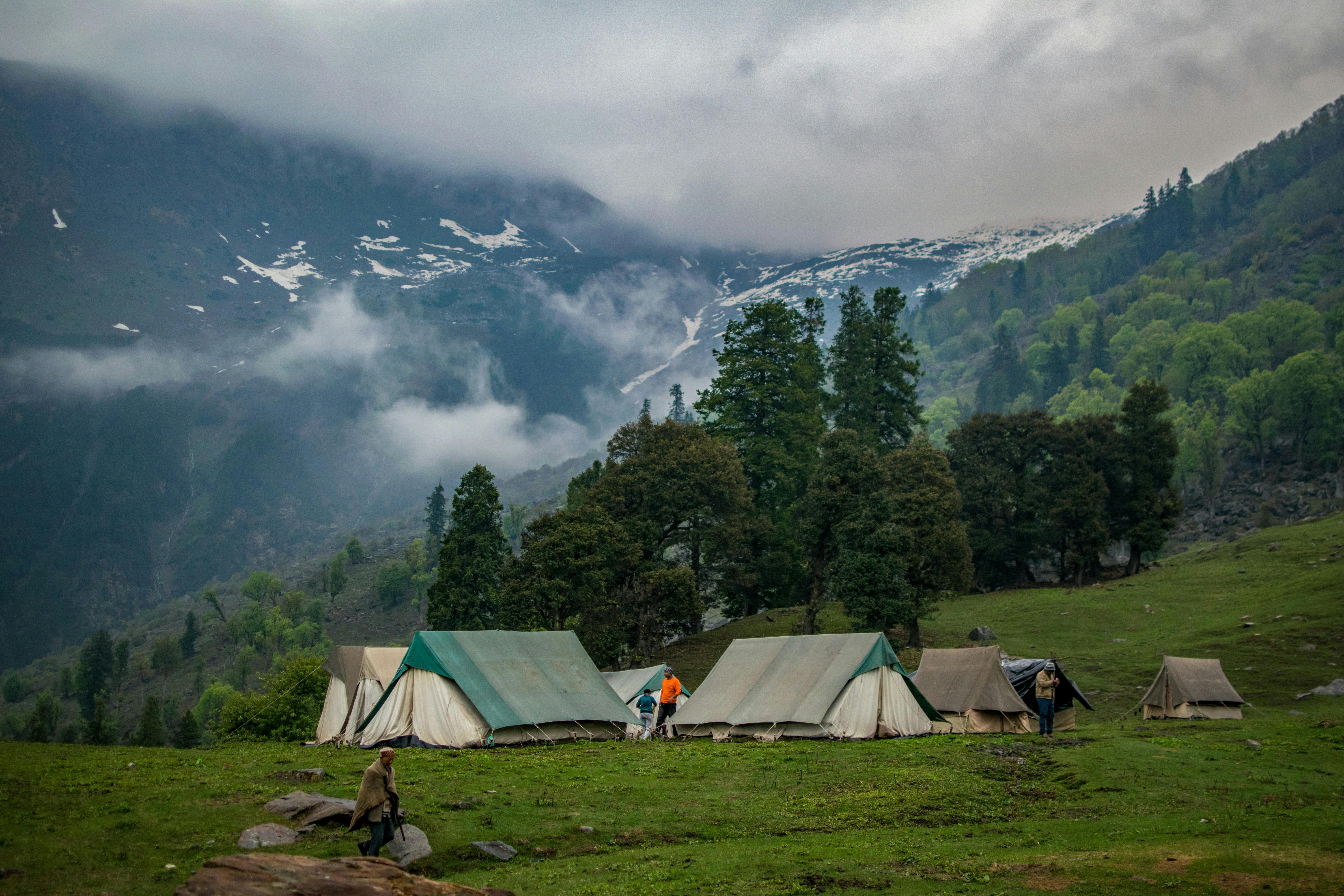 Camping in mountains